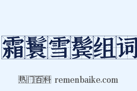 霜鬟雪鬓组词是什么意思的图片